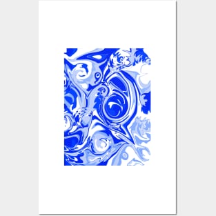 Liquid blue Posters and Art